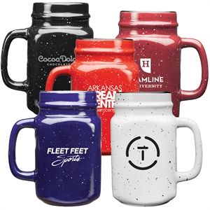 The Mason Jar 16oz Ceramic Mug With Handle -  65. 5" H x 3" W